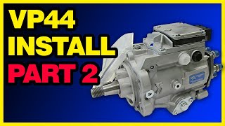 VP44 Dodge Cummins Injection Pump Install  VP44 Pump Installation Part 22 [upl. by Htebyram637]