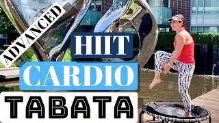 TABATA HIIT Cardio workout Advanced Rebounder Workout [upl. by Ahsilat135]