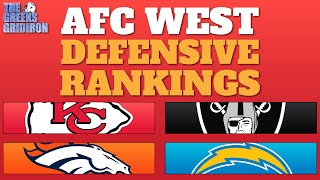 2024 NFL Power Rankings AFC West Defenses [upl. by Cowden]