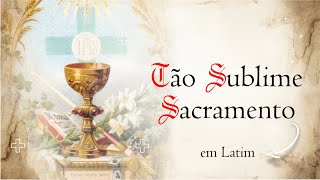 TANTUM ERGO SACRAMENTUM  Como rezar Tão Sublime Sacramento em Latim  Rezar em Latim [upl. by Catlee]