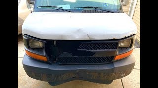 How to Remove amp Install A Bumper and Grille On A Chevy Express Van GMC Savana Van  Tips [upl. by Amorette]