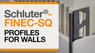 How to install tile edge trim on walls Schluter®FINECSQ [upl. by Lara]