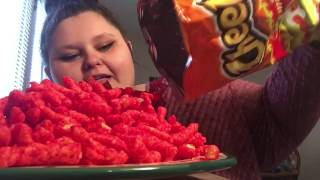 FLAMIN HOT CHEETOS CHALLENGE WITH KARLEE STEEL [upl. by Nelak]