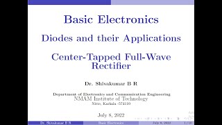 Tutorial 7 Center Tapped FullWave Rectifier [upl. by Bascio]