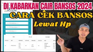 Cara cek Bansos 2024  Di Kabarkan Cair Cek Bansos Lewat Hp [upl. by Felder]