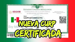 Como Descargar NUEVA CURP CERTIFICADA  Método Súper Fácil [upl. by Eisnil]