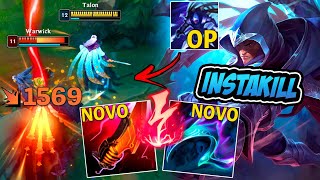 OP TALON LETALIDADE BUILD INSTAKILL COM OS ITENS NOVOS  LEAGUE OF LEGENDS [upl. by Bitthia]