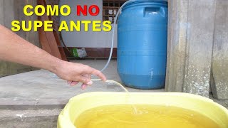 Como EXTRAER o sacar AGUA de un tanque con MANGUERA y pasar a otro deposito  IDEA GENIAL [upl. by Oirevas]