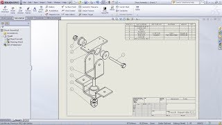 SolidWorks Exploded View Drawing Tutorial  SolidWorks Bill of Materials Tutorial  Balloon Drawing [upl. by Eilatan]