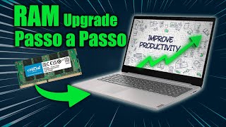 Como instalar memória RAM em notebook Lenovo Ideapad Upgrade de RAM notebook [upl. by Alletneuq]