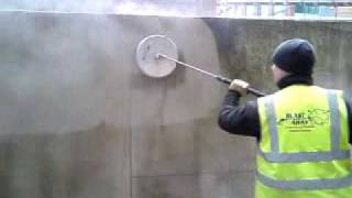 Cleaning Concrete Wall With Mosmatic Surface Cleaner [upl. by Jedd]