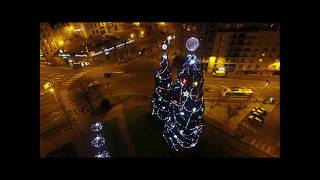 Limoges vue du ciel filmée la nuit de noël par un drone [upl. by Eiramyma145]