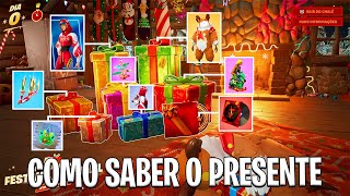 FORTNITE  COMO SABER A RECOMPENSA DE CADA PRESENTE  NATAL 2022 [upl. by Sanborne]