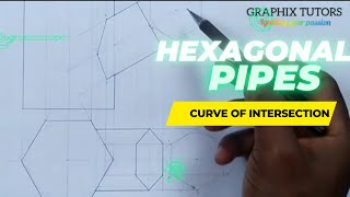 interpenetration interpretation of two hexagonal pipes of unequal diameter [upl. by Nidya]