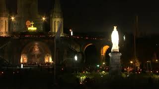 Procession Mariale aux flambeaux at the Sanctuaire de Lourdes  15 September 2024 [upl. by Ralyat805]