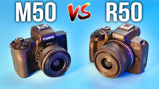 Canon M50 Mark ii vs Canon R50  Which is Better [upl. by Dyob]