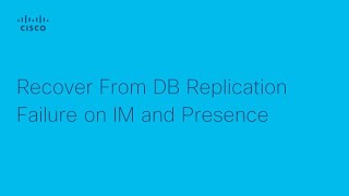 Presence  Recover from DB Replication Failure [upl. by Akessej905]