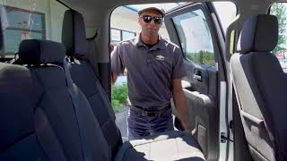 How to Fold Rear Seats Chevy Silverado [upl. by Alexio928]