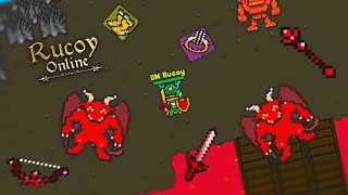 Rucoy Online DEMON LV450  EXIVA  GOLDEN SET e muito mais 😏🍸 Explorando a update 122 🔥🔥 [upl. by Crim267]