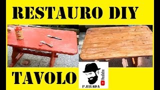 Restauro creativo Fai da te tavolo da esterno by Paolo Brada DIY [upl. by Akiret83]