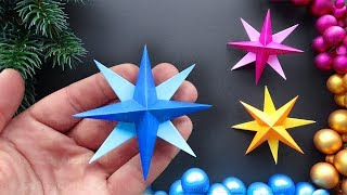 Basteln Weihnachten Sterne basteln mit Papier  Weihnachtsdeko selber machen ⭐ [upl. by Yusem]