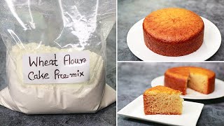 Wheat Flour Cake Premix Recipe  Homemade Vanilla Cake Premix  Eggless amp Without Oven  Yummy [upl. by Anerol]