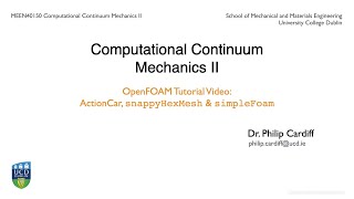 Tutorial 5 Introduction to snappyHexMesh and simpleFoam for OpenFOAM flow over a car [upl. by Ferdinanda]