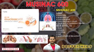 Musinac 600 l Bronchitis l Emphysema l Mucoviscidosis l Doctor Meds l Uses In Hindi amp English Sub [upl. by Olegna233]