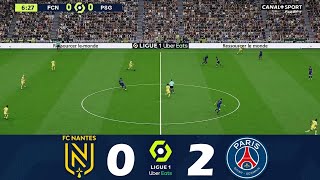 FC Nantes vs Paris SaintGermain 02 2024 Ligue 1 Uber Eats  Highlights game [upl. by Yraccaz534]