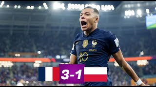 ASI FUE EL BRUTAL DOBLETE DE MBAPPE VS POLONIA 31  Mundial QATAR 2022 [upl. by Nalor]