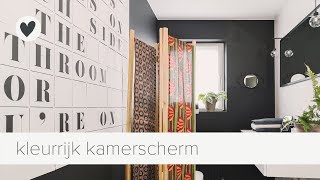 kleurrijk kamerscherm  diy  vtwonenbe [upl. by Quickel245]