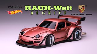 PORSCHE 993 GT2 Twin Turbo RWB custom Hotwheels [upl. by Dobb]