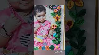 Quilling Typography Art Photo FrameDIY Handmade Quilling Frame IdeaGiftbirthdayrani Mahawar7000 [upl. by Nwahsauq]