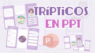 COMO HACER UN TRIPTICO EN POWERPOINT  FACIL  PLANTILLAS [upl. by Sikes]