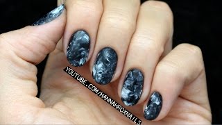 Smoky Marble Nails no water needed easy [upl. by Patsis]