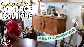 ADDING IN MORE FURNITURE  A Quick Vintage Boutique Restyle [upl. by Eselahs]