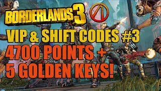 Borderlands 3 VIP amp Shift Codes 3 Over 4500 Points and 5 Golden Keys [upl. by Berky]