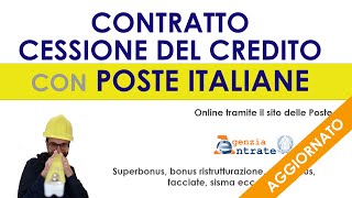 Poste procedura e contratto online cessione del credito Superbonus Ecobonus Ristrutturazioni [upl. by Nevi]