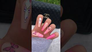 I’m such a pink nail girlie💖 so simple yet to cute🥰 nailinspo nailart nailtech pressons pink [upl. by Akcirehs163]