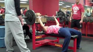 16 Year Old Girl State Record Bench Press [upl. by Eiramyllek922]