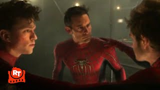 SpiderMan No Way Home 2021  Peter 1 Peter 2 Peter 3 Scene  Movieclips [upl. by Jaworski]