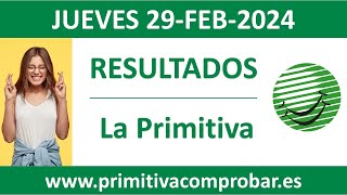 Resultado del sorteo La Primitiva del jueves 29 de febrero de 2024 [upl. by Cosimo]