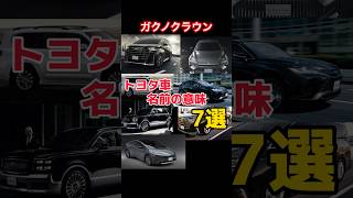 トヨタ車名前の意味7選‼️トヨタ 新型車 shorts 車 [upl. by Tteirrah130]