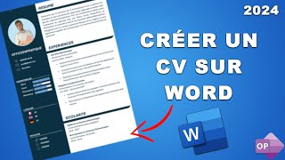 Créer un CV Gratuitement et Facilement avec Word [upl. by Ecreip141]