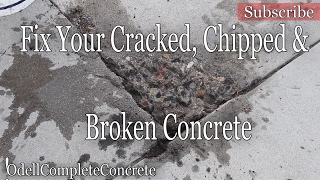 How to fix or repair Chipped Cracked or Broken concrete [upl. by Yance]