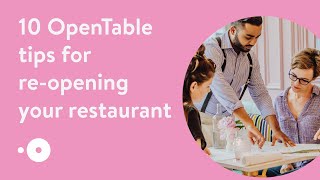 10 OpenTable tips for reopening your restaurant [upl. by Carpet525]