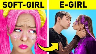 GOOD VS BAD Extreme MAKEOVER From Poor SOFT to POPULAR EGIRL for My EBOY Crush [upl. by Aelanna335]