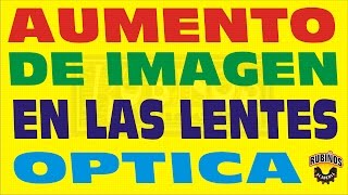 AUMENTO DE IMAGEN EN LAS LENTES ÓPTICA GEOMÉTRICA EJERCICIO RESUELTO [upl. by Damaris548]