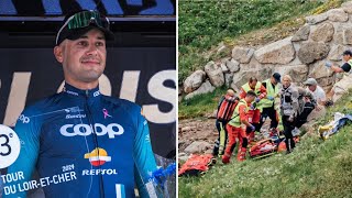 André Drege Norwegian cyclist dies aged 25 after a crash at Tour of Austria [upl. by Terrene506]