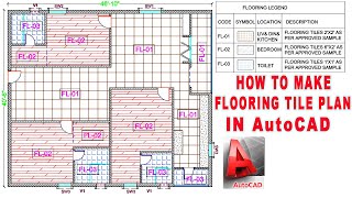 FLOORING TILES PLAN IN AutoCAD  HOW TO MAKE FLOORING PLAN IN AutoCAD [upl. by Karylin992]